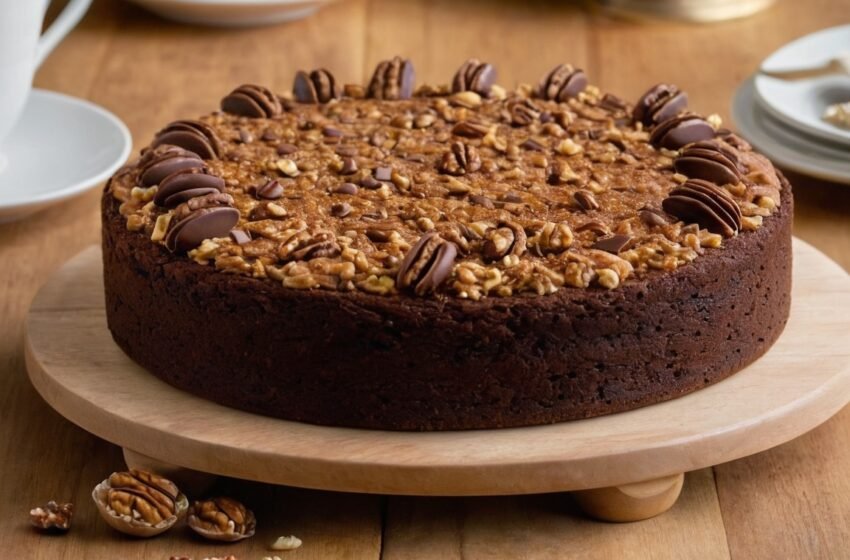 Gâteau aux noix et chocolat noir