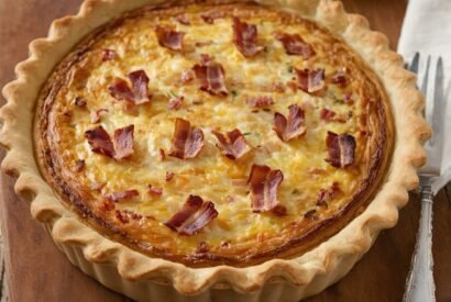 Thumbnail for Quiche au fromage de chèvre et lardons