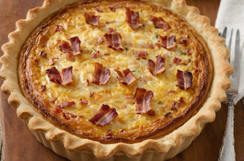 Quiche au fromage de chèvre et lardons