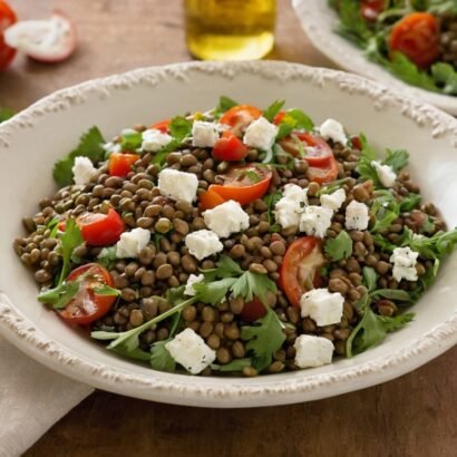 Salade de lentilles au fromage feta