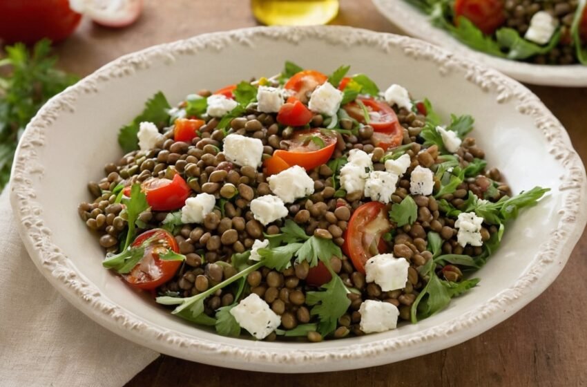 Salade de lentilles au fromage feta